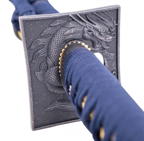KATANA FUNCIONAL DAMASCO AZUL